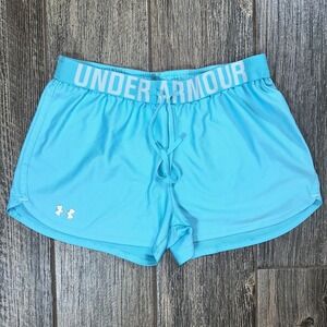 Under Armour HeatGear Blue Athletic Running Shorts‎ Women's Medium MD